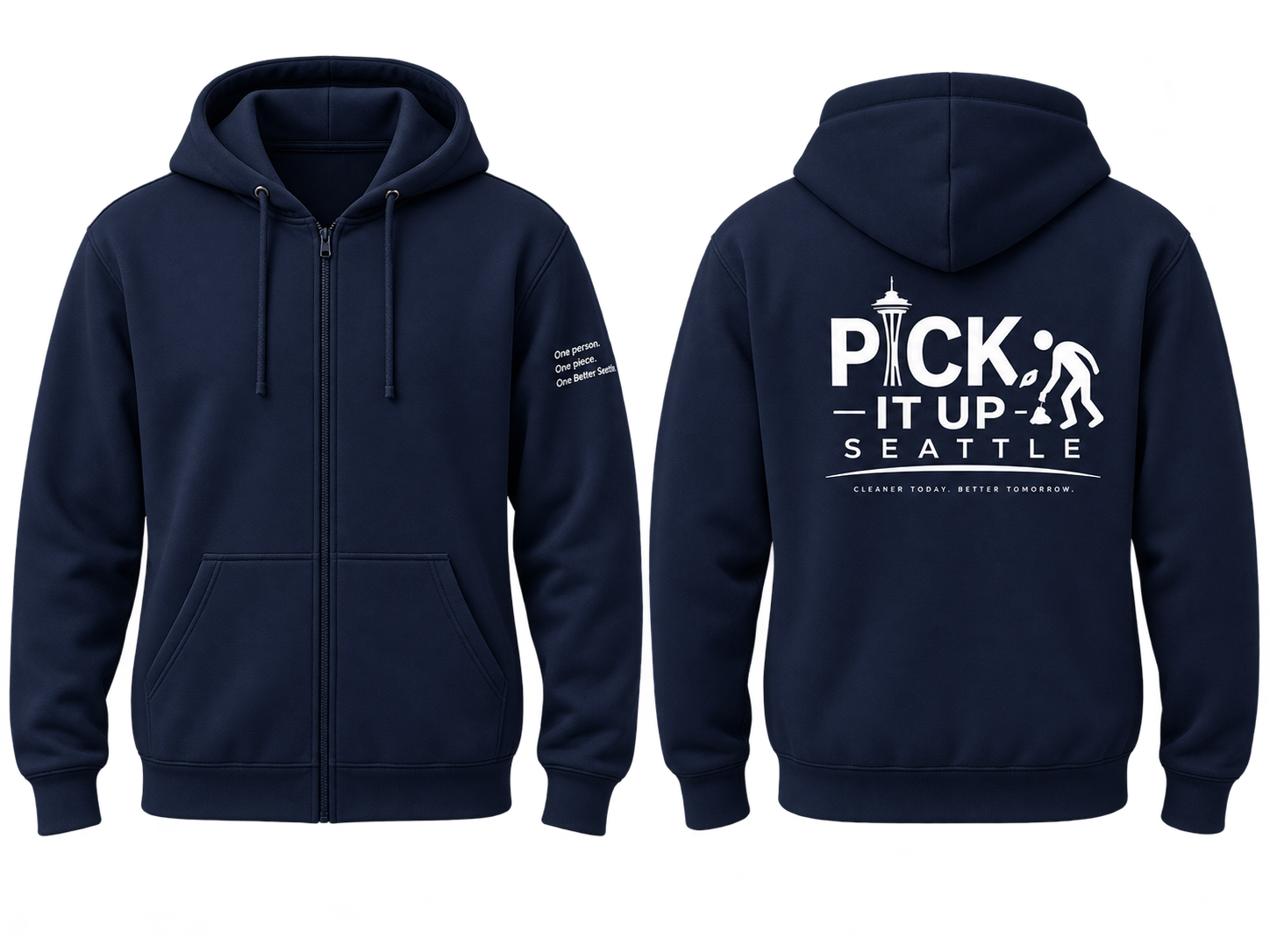 One Person. One Piece. One Better Seattle. Unisex Hoodie product image